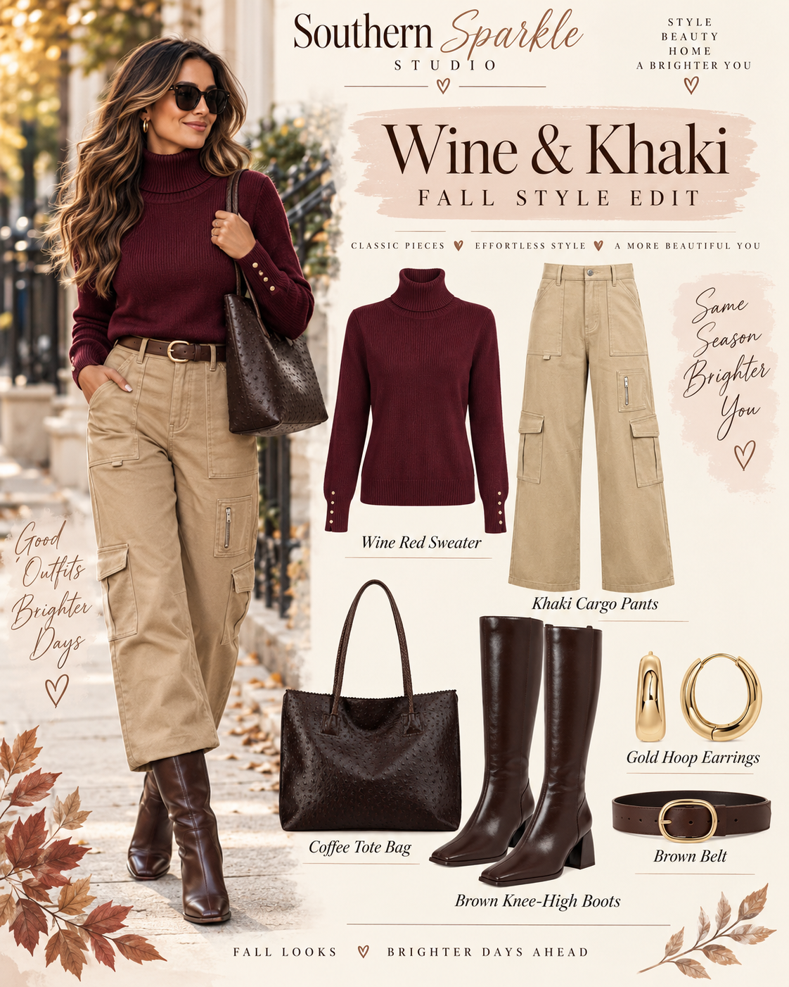Wine & Khaki Fall Style Edit