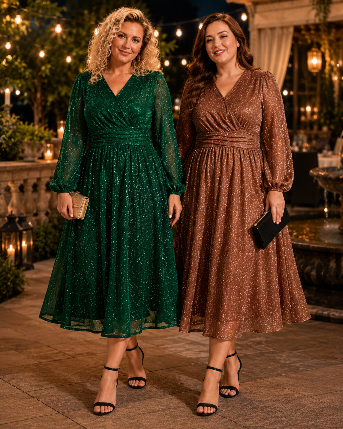 Designed exclusively for plus size women with diverse curvy shapes, this dress targets common fit pain points for apple, pear and hourglass body types.