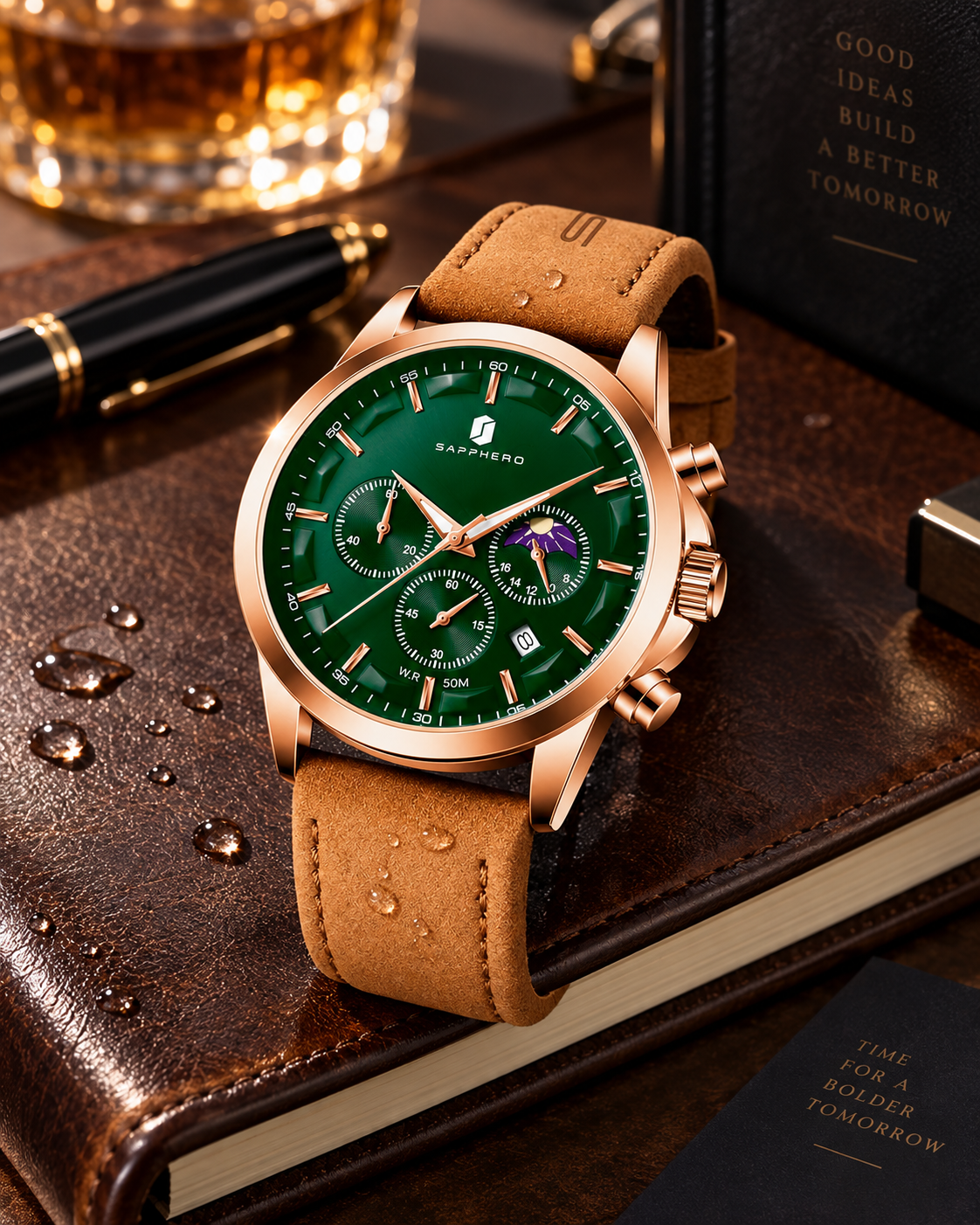 BENYAR Mens Watches Analog Quartz Chronograph