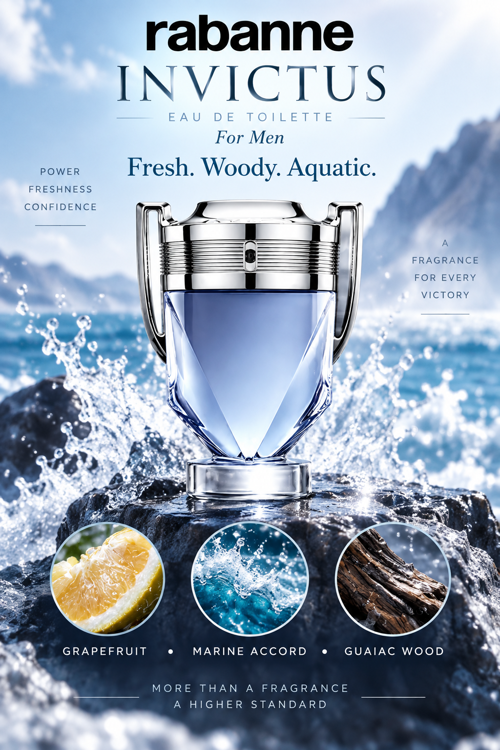 Rabanne Invictus Eau de Toilette Cologne for Men