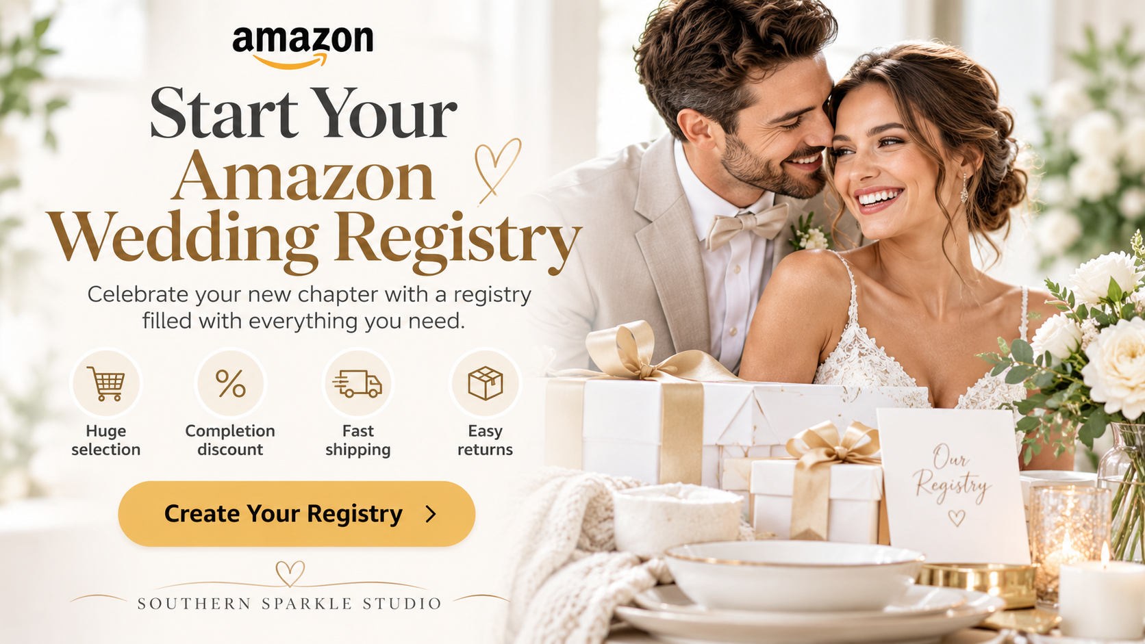 Happily ever after Celebrate your new chapter with Earth's biggest selection for your registry.