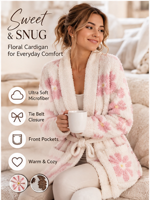 Cozy up with this ultra soft floral robe. Perfect for lounging around the house! #cozywear #homecomfort